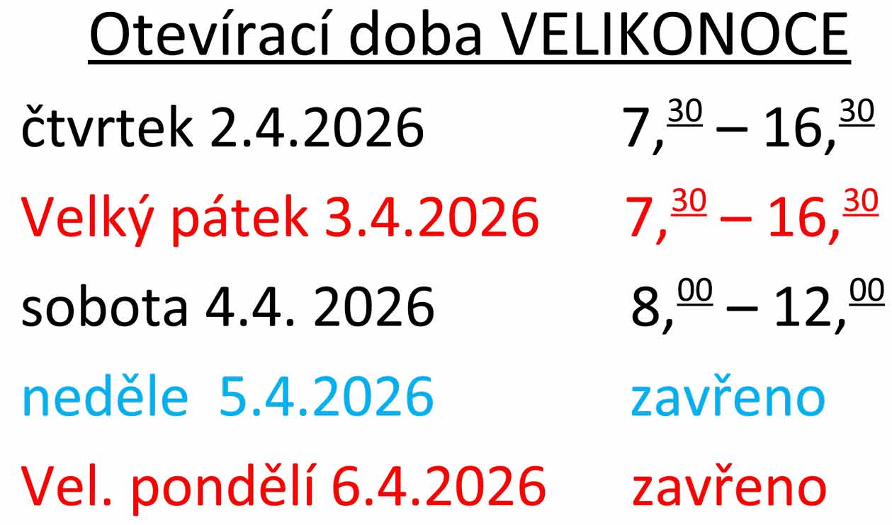 Otevírací doba Velikonoce 2022